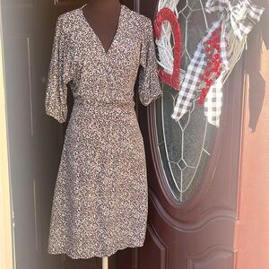 George stretch animal print wrap around dress size 12 and size 14